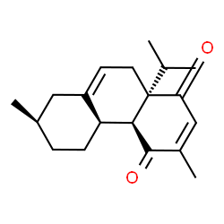ChemSpider 2D Image | (4aS,4bR,7R,10aS)-10a-Isopropyl-3,7-dimethyl-4a,4b,5,6,7,8,10,10a-octahydro-1,4-phenanthrenedione | C19H26O2