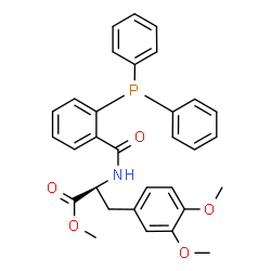 ChemSpider 2D Image | Methyl N-[2-(diphenylphosphino)benzoyl]-3-methoxy-O-methyl-L-tyrosinate | C31H30NO5P