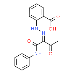 ChemSpider 2D Image | 2-[(2Z)-2-(1-Anilino-1,3-dioxo-2-butanylidene)hydrazino]benzoic acid | C17H15N3O4