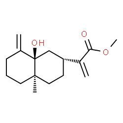 ChemSpider 2D Image | Methyl 2-[(2R,4aR,8aR)-8a-hydroxy-4a-methyl-8-methylenedecahydro-2-naphthalenyl]acrylate | C16H24O3