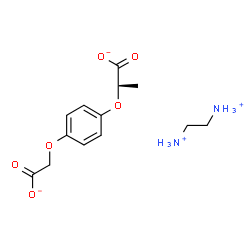 ChemSpider 2D Image | 1,2-Ethanediaminium (2R)-2-[4-(carboxylatomethoxy)phenoxy]propanoate | C13H20N2O6