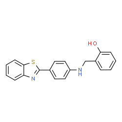 ChemSpider 2D Image | 2-({[4-(1,3-Benzothiazol-2-yl)phenyl]amino}methyl)phenol | C20H16N2OS