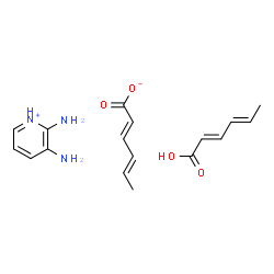 ChemSpider 2D Image | 2,3-Diaminopyridinium (2E,4E)-2,4-hexadienoate (2E,4E)-2,4-hexadienoic acid (1:1:1) | C17H23N3O4