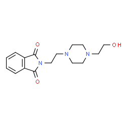 ChemSpider 2D Image | 2-{2-[4-(2-Hydroxyethyl)-1-piperazinyl]ethyl}-1H-isoindole-1,3(2H)-dione | C16H21N3O3