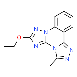 ChemSpider 2D Image | 6-Ethoxy-3-methylbis[1,2,4]triazolo[1,5-a:4',3'-c]quinazoline | C13H12N6O