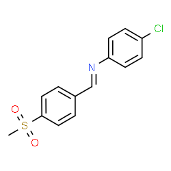 ChemSpider 2D Image | (E)-N-(4-Chlorophenyl)-1-[4-(methylsulfonyl)phenyl]methanimine | C14H12ClNO2S