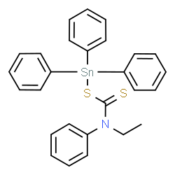 ChemSpider 2D Image | N-Ethyl-N-{[(triphenylstannyl)sulfanyl]carbonothioyl}aniline | C27H25NS2Sn