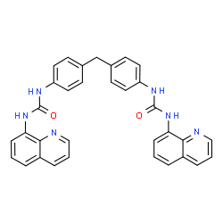 ChemSpider 2D Image | 1,1'-(Methylenedi-4,1-phenylene)bis[3-(8-quinolinyl)urea] | C33H26N6O2