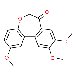 ChemSpider 2D Image | 2,9,10-Trimethoxydibenzo[b,d]oxepin-7(6H)-one | C17H16O5