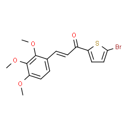 ChemSpider 2D Image | (2E)-1-(5-Bromo-2-thienyl)-3-(2,3,4-trimethoxyphenyl)-2-propen-1-one | C16H15BrO4S