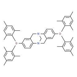 ChemSpider 2D Image | 5,13-Bis(dimesitylboryl)-1,9-diazatetracyclo[7.7.1.0~2,7~.0~10,15~]heptadeca-2,4,6,10,12,14-hexaene | C51H56B2N2