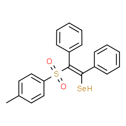 ChemSpider 2D Image | (Z)-2-[(4-Methylphenyl)sulfonyl]-1,2-diphenyletheneselenol | C21H18O2SSe