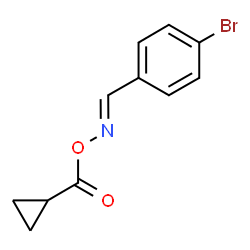 ChemSpider 2D Image | {[(E)-(4-Bromobenzylidene)amino]oxy}(cyclopropyl)methanone | C11H10BrNO2