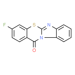 ChemSpider 2D Image | 3-Fluoro-12H-benzimidazo[2,1-b][1,3]benzothiazin-12-one | C14H7FN2OS