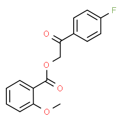 ChemSpider 2D Image | 2-(4-Fluorophenyl)-2-oxoethyl 2-methoxybenzoate | C16H13FO4