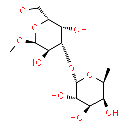 ChemSpider 2D Image | Methyl 3-O-(6-deoxy-alpha-L-galactopyranosyl)-alpha-D-galactopyranoside | C13H24O10