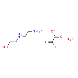 ChemSpider 2D Image | N-(2-Hydroxyethyl)-1,2-ethanediaminium ethanedioate hydrate (1:1:1) | C6H16N2O6
