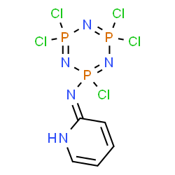 ChemSpider 2D Image | 2,4,4,6,6-Pentachloro-N-(2-pyridinyl)-1,3,5,2lambda~5~,4lambda~5~,6lambda~5~-triazatriphosphinin-2-amine | C5H5Cl5N5P3