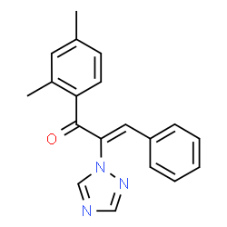 ChemSpider 2D Image | (2Z)-1-(2,4-Dimethylphenyl)-3-phenyl-2-(1H-1,2,4-triazol-1-yl)-2-propen-1-one | C19H17N3O