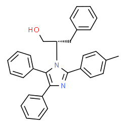 ChemSpider 2D Image | (2S)-2-[2-(4-Methylphenyl)-4,5-diphenyl-1H-imidazol-1-yl]-3-phenyl-1-propanol | C31H28N2O