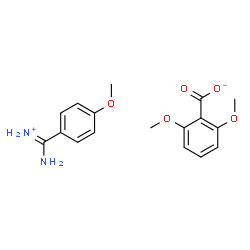 ChemSpider 2D Image | Imino(4-methoxyphenyl)methanaminium 2,6-dimethoxybenzoate | C17H20N2O5