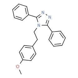 ChemSpider 2D Image | 4-[2-(4-Methoxyphenyl)ethyl]-3,5-diphenyl-4H-1,2,4-triazole | C23H21N3O