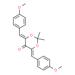 ChemSpider 2D Image | (4Z,6Z)-4,6-Bis(4-methoxybenzylidene)-2,2-dimethyl-1,3-dioxan-5-one | C22H22O5