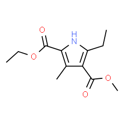 ChemSpider 2D Image | 2-Ethyl 4-methyl 5-ethyl-3-methyl-1H-pyrrole-2,4-dicarboxylate | C12H17NO4