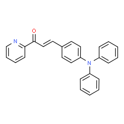 ChemSpider 2D Image | (2E)-3-[4-(Diphenylamino)phenyl]-1-(2-pyridinyl)-2-propen-1-one | C26H20N2O
