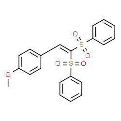 ChemSpider 2D Image | 1-[2,2-Bis(phenylsulfonyl)vinyl]-4-methoxybenzene | C21H18O5S2