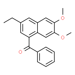 ChemSpider 2D Image | (3-Ethyl-6,7-dimethoxy-1-naphthyl)(phenyl)methanone | C21H20O3