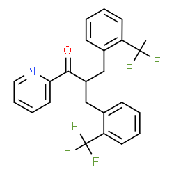 ChemSpider 2D Image | 1-(2-Pyridinyl)-2-[2-(trifluoromethyl)benzyl]-3-[2-(trifluoromethyl)phenyl]-1-propanone | C23H17F6NO