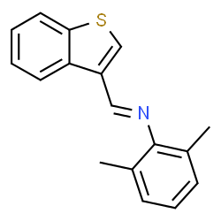 ChemSpider 2D Image | (E)-1-(1-Benzothiophen-3-yl)-N-(2,6-dimethylphenyl)methanimine | C17H15NS