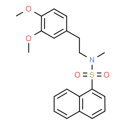 ChemSpider 2D Image | N-[2-(3,4-Dimethoxyphenyl)ethyl]-N-methyl-1-naphthalenesulfonamide | C21H23NO4S