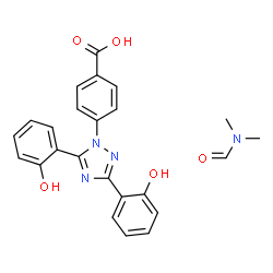 ChemSpider 2D Image | 4-[3,5-Bis(2-hydroxyphenyl)-1H-1,2,4-triazol-1-yl]benzoic acid - N,N-dimethylformamide (1:1) | C24H22N4O5