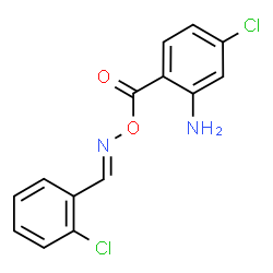ChemSpider 2D Image | (2-Amino-4-chlorophenyl){[(E)-(2-chlorobenzylidene)amino]oxy}methanone | C14H10Cl2N2O2
