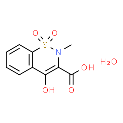 ChemSpider 2D Image | 4-Hydroxy-2-methyl-2H-1,2-benzothiazine-3-carboxylic acid 1,1-dioxide hydrate (1:1) | C10H11NO6S