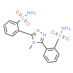 ChemSpider 2D Image | 2,2'-(4-Methyl-4H-1,2,4-triazole-3,5-diyl)dibenzenesulfonamide | C15H15N5O4S2