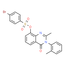 ChemSpider 2D Image | 2-Methyl-3-(2-methylphenyl)-4-oxo-3,4-dihydro-8-quinazolinyl 4-bromobenzenesulfonate | C22H17BrN2O4S