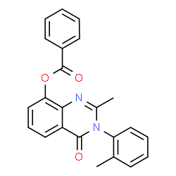 ChemSpider 2D Image | 2-Methyl-3-(2-methylphenyl)-4-oxo-3,4-dihydro-8-quinazolinyl benzoate | C23H18N2O3