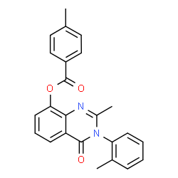 ChemSpider 2D Image | 2-Methyl-3-(2-methylphenyl)-4-oxo-3,4-dihydro-8-quinazolinyl 4-methylbenzoate | C24H20N2O3