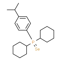 ChemSpider 2D Image | Dicyclohexyl(4-isopropylphenyl)phosphine selenide | C21H33PSe