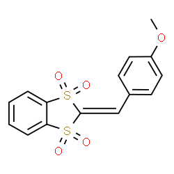 ChemSpider 2D Image | 2-(4-Methoxybenzylidene)-1,3-benzodithiole 1,1,3,3-tetraoxide | C15H12O5S2