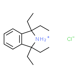 ChemSpider 2D Image | 1,1,3,3-Tetraethyl-2,3-dihydro-1H-isoindolium chloride | C16H26ClN