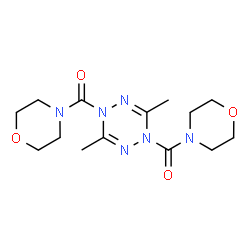 ChemSpider 2D Image | (3,6-Dimethyl-1,2,4,5-tetrazine-1,4-diyl)bis(4-morpholinylmethanone) | C14H22N6O4