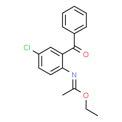 ChemSpider 2D Image | Ethyl (1E)-N-(2-benzoyl-4-chlorophenyl)ethanimidate | C17H16ClNO2