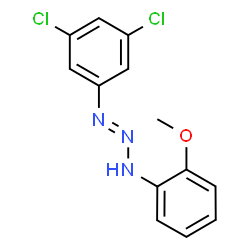 ChemSpider 2D Image | (1E)-1-(3,5-Dichlorophenyl)-3-(2-methoxyphenyl)-1-triazene | C13H11Cl2N3O
