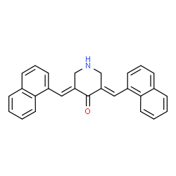 ChemSpider 2D Image | (3E,5E)-3,5-Bis(1-naphthylmethylene)-4-piperidinone | C27H21NO