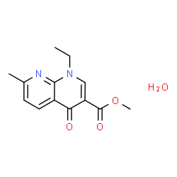 ChemSpider 2D Image | Methyl 1-ethyl-7-methyl-4-oxo-1,4-dihydro-1,8-naphthyridine-3-carboxylate hydrate (1:1) | C13H16N2O4