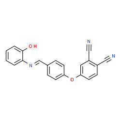 ChemSpider 2D Image | 4-(4-{(E)-[(2-Hydroxyphenyl)imino]methyl}phenoxy)phthalonitrile | C21H13N3O2